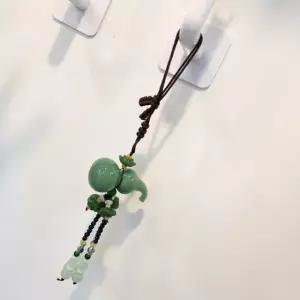 행운 액막이 풍수 호리병 연꽃 룸미러 차걸이 장식