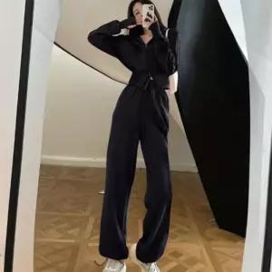 [신상오픈런]크롭점퍼 시보리 투웨이집업 후드 밴딩조거 트랙수트 (29759211)