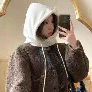 [신상오픈런]플리스 리본끈 겨울 방한모 바라클라바 목도리 넥워머 (29704459)