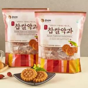 350g 찹쌀약과 호정가 (봉지 10입) 한과 봉지과자 간식 떡 떡과자