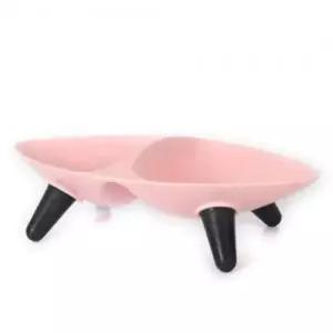 [반려] 강아지 밥그릇 식기 멜라민 핑크 애견 반려견 쌍식기