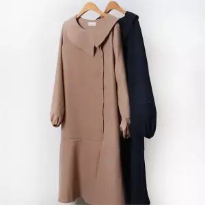 빅사이즈사랑해요 B519L011 엘르플레어카라원피스 DL (6318029A)