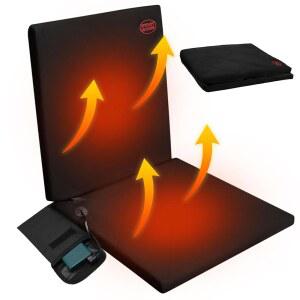 쥬에시카 휴대용 온열 시트 쿠션 따뜻한 3레벨 뱅크 커버 캠핑 전원 및 지원 등받이 겨울 스타디움 야외 없음