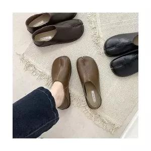 여사친 가을 빈티지 캐주얼 신발 단화 로퍼 슈즈 소가죽 버전 쪼리족발 프렌치 구두 플랫 MF3