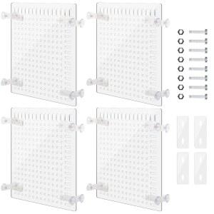 누안추 4세트 어항 분할기 11 4 x 9 75 석션 컵 액세서리 스 싱 보드가 있는 수족관 30/40/50/65/75/90/125/150 갤런 탱크용 키트
