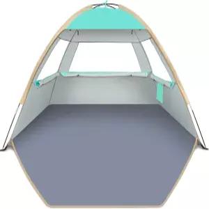 3/4-5/6-7/8-10 UPF 50+ 자외선 차단 가볍고 간편한 비치 그늘막 캐노피 휴대용 텐트 카바나를 위한 고리치