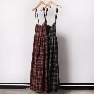 빅사이즈사랑해요 B429L011 첵스체크롱뷔스티에 CH (6240910A)