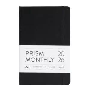 [문구] 인디고 다이어리 2026 프리즘 A5 먼슬리 스케줄러 날짜형 25절 월간 블랙
