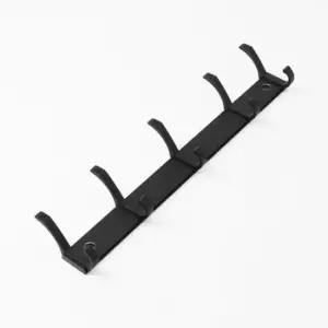 [생활] 벽 부착식 옷걸이 후크 거실 방 욕실 사무실 가게 매장 다용도 소품걸이 10구 블랙