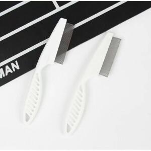 1pc 애완 동물 빗개 벼룩 고양이 플라스틱 밀착 치아 스테인레스 스텐 스틸 고급 머리 엉킴 방지 릴리스