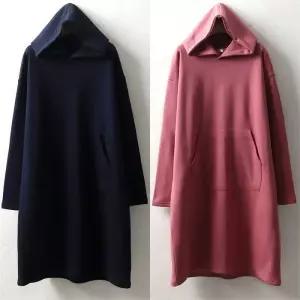 위쉬몰 WW 루즈기모후드원피스(7071H009) 빅사이즈 (6064170A)