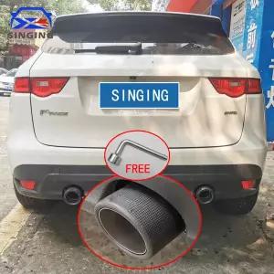 호환  F 페이스 재규어 스포츠 장식 엔드 파이프 배기 리어 팁 머플러 커버 트림 자동차 부품 테일 스로트