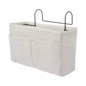 [생활] 침대 옆 수납포켓 화이트 수납 주머니 사이드 걸이형