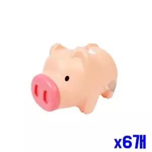 [문구/오피스] 가볍고 튼튼한 팬시 돼지저금통 핑크 x6개 동전저금통