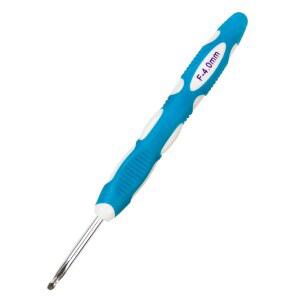 Mdoker 사이즈 G/6(4mm) 크로셰 염 손을 위한 엑스트라 롱 바늘 초보자 및 숙련된 를 에르고노믹 그립 소프트 핸들 편안함/매끄러움/에르고노믹