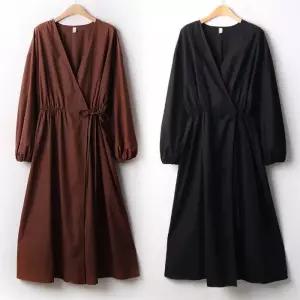 위쉬몰 RA 속단추코튼랩원피스(A343H008) 빅사이즈 (5852825A)