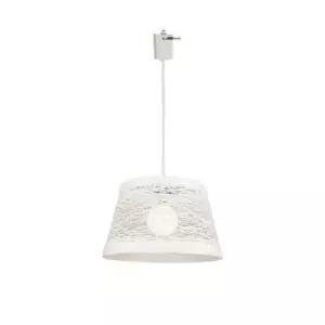 [데코] 레일등기구 로엠 1등 펜던트 화이트 대 레일형 조명