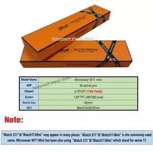 호환  42mm W11 시리즈 10 스마트워치 11 1GB ROM 아몰레드 스크린 시계 W11mini 여성용 스마트워치