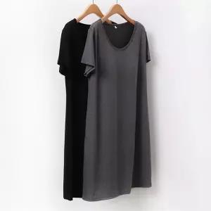 빅사이즈사랑해요 A132L008 촉감패드 U넥원피스 WW (5848656A)