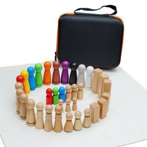 패밀리 심리상담피규어 브릭 상담 피규어 가족 모형 수납가방 도구 고인돌가족 교육