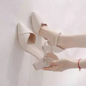 여성 구두 발편한 스트랩 펌프스 미들 메리제인 슈즈 uKo7+8jhw