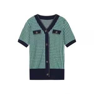 베스띠벨리 체크 글리터 버튼 니트 BIUCF2958 추천