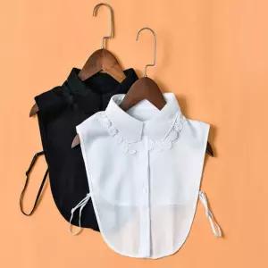 여성 플라워 자수포인트 페이크 카라 넥케이프 이너넥 GwO7+5dmr