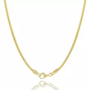 11400725 남자 목걸이 패션 가벼운 심플 여성용 골드 14K 1.4mm 얇은 뱀 남성용 체인 완벽한 표면 헤링본 1