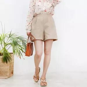 여자  와이드 허리밴딩 편한 통넓은 반바지 (5613680A)