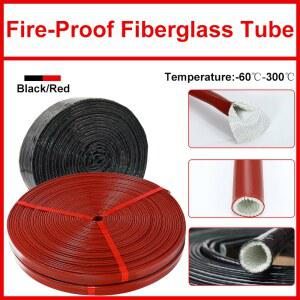 고온 방지 유리 섬유 튜브 수지 실리콘 코팅 땋은 케이싱 내화 난연 슬리브 파이프
