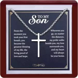 11400564 남자 목걸이 가벼운 심플 패션 TEN 미로 S925 남성용 스털링 실버 크로스 솔리드 펜던트 박스 및