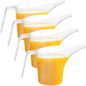 플라스틱 깔때기 피처 4팩 긴 스파우트가 있는 계량컵 대용량 이지 퍼 컵 베이킹웨어 몰드 오일 수처리