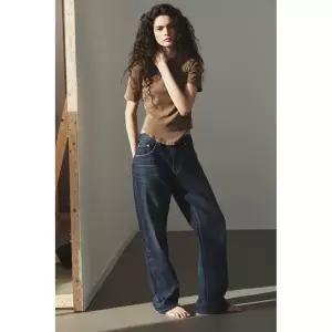 [ZARA] 자라 워싱 페이크 티셔츠 - 다크 브라운 3289208