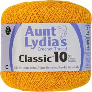 리디아 이모의 클래식 코바늘 뜨개질 실 사이즈 10-골든로드 (3팩)