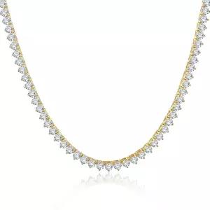 11400373 남자 목걸이 패션 가벼운 캐주얼 코세 테니스 18K 은/금 도금 체인 3개의 프롱 세트 5A 4.0mm 원