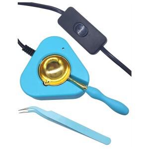 ABKU-왁스 씰 스탬프용 왁스 워머 키트용 스푼이 포함된 전기 미국 플러그