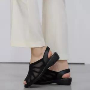 [신상오픈런]여성용 비즈 장식 시스루 가죽 슬링백 샌들 (39079886)