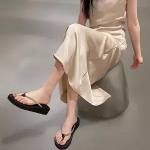 [신상오픈런]여성 여름 바캉스 웨이브 쪼리 슬리퍼 낮은굽 플립플랍 (39079153)