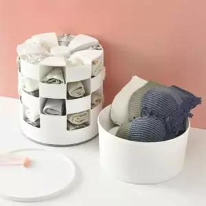 [생활] 회전 속옷 양말 정리함 수납 악세사리 보관함