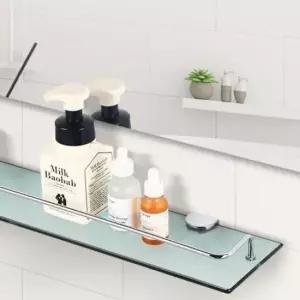 [생활] 샤워부스벽정리대 수건 바디용품 일자LHS투명선반 일자형 정리대