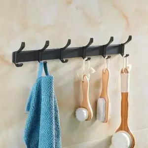 [생활] 블랙 후로킹 후크옷걸이 다용도 벽걸이 후크행거