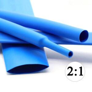 1M 케이블 슬리빙 50MM 블루 튜브 폴리올 와이어 보호 열수축 수리용 커넥터 슬리브 DIY 절연