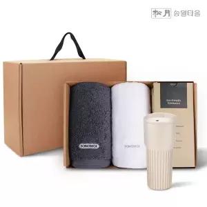 [하프클럽/수건이야기] 포인트 200g 2P   커피텀블러709ml 1P 선물세트
