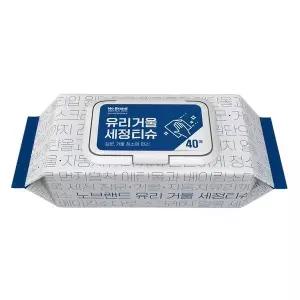 노브랜드 유리 거울 세정티슈 40매