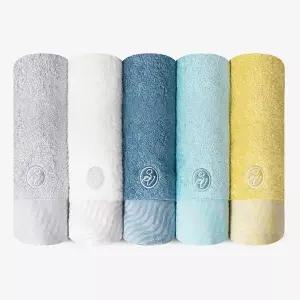 [하프클럽/수건이야기]샤보렌 물결40 (40x80cm/160g/뱀부얀 혼방사) 5장