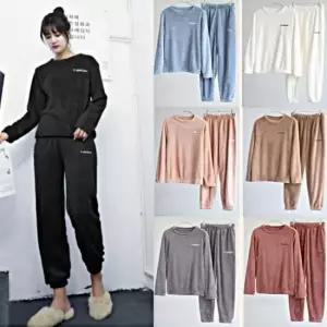 홈웨어 따스하고 부드러운 느낌 극세사 레터링 수면 잠옷세트