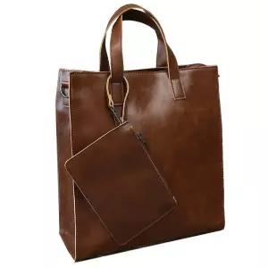 출근룩 서류가방 통가죽남자가방 통가죽 진회색 커피