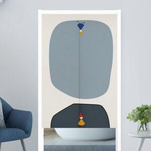 아트 가림막 커튼 이자카야 예면 다이빙 가림막커튼 캐비닛 인테리어 화장실 가벼운 서랍장