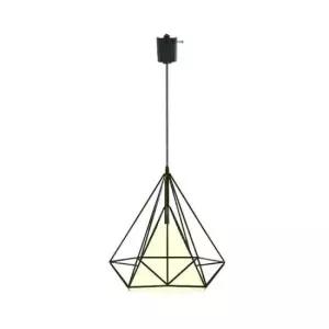 [데코] 레일등기구 스틸 1등 펜던트 블랙 레일형 인테리어