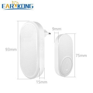 지능형 무선 초인종 EU 미국 플러그 웰컴 차임 홈 문짝 벨 32 곡 스마트 멜로디 알람 배터리 포함 4 볼륨